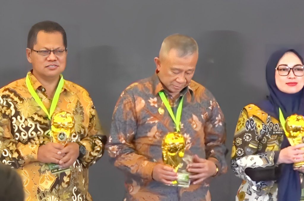 Wabup Banggai H. Furqanuddin Masulili saat menerima UHC Award 2024
