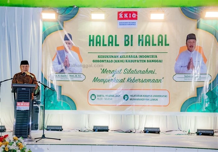 Pj Sekda Kabupaten Banggai saat Halal bi Halal DPC KKIG Kabupaten Banggai