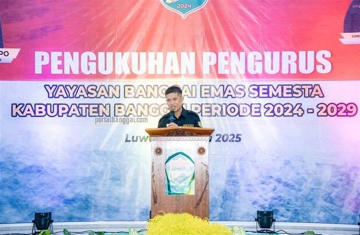 Sambutan perdana Ketua Yayasan Banggai Emas Semesta Periode 2024 - 2029, Moh. Syaiful Saide