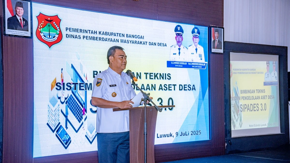 Pj Sekda Kabupaten Banggai Ramli Tongko Buka Kegiatan Bimtek Sipades 3.0