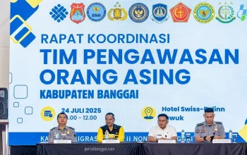 Rakor Tim Pengawasan Orang Asing (Timpora) Tahun 2025 Dihadiri Asisten 2 Setda Kabupaten Banggai