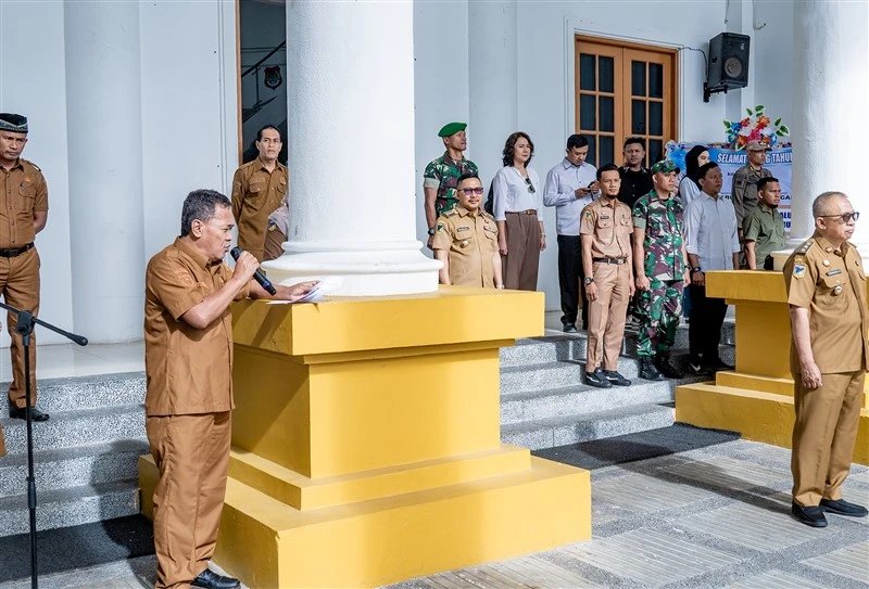 Sambutan Kepala Badan Kesbangpol Kabupaten Banggai Syaifudin Muid